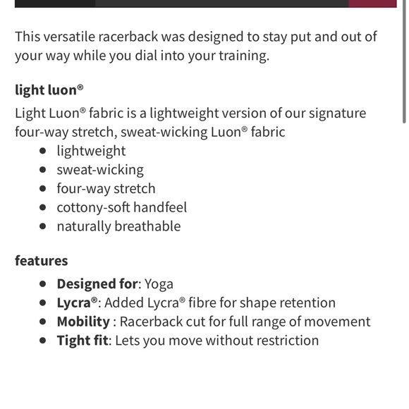 Lululemon Cool Racerback II - Picture 3 of 8